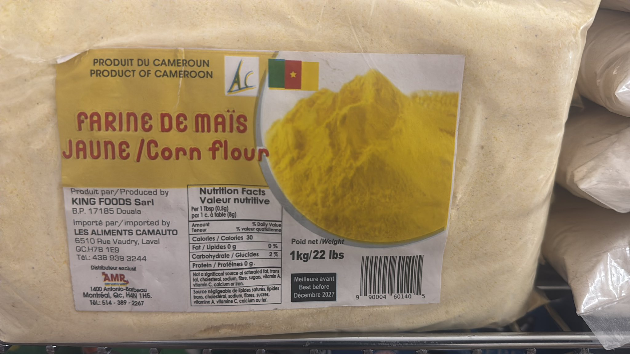 Farine de maïs jaune King Foods